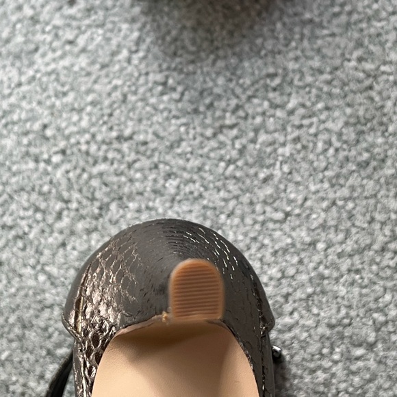 Nine West HENRIKA PEWTER Faux SNAKE High Heel Stiletto Sandals - Picture 7 of 11